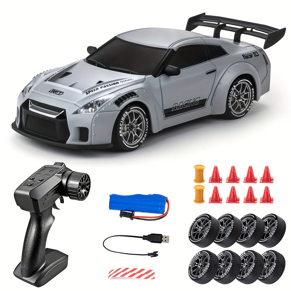 Ultimate 1:24 RC Driftbil med LED-hjul – Genopladeligt 4WD racing legetøj