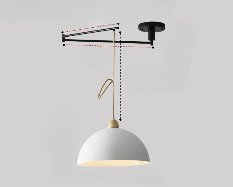 Moderne Loftlampe med Justerbare Lysarme til Fleksibel Belysning