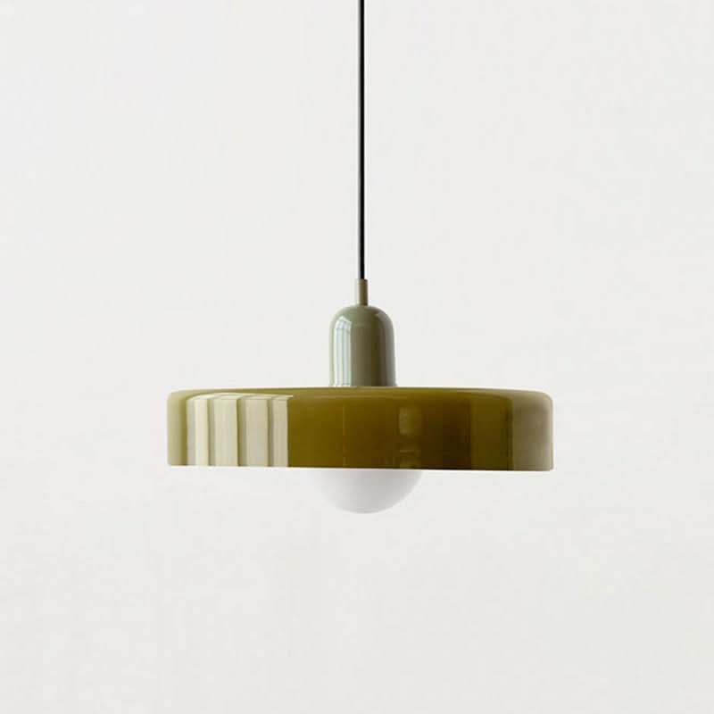 Bauhaus Pendellampe i Farget Glas med Justerbart Ophæng