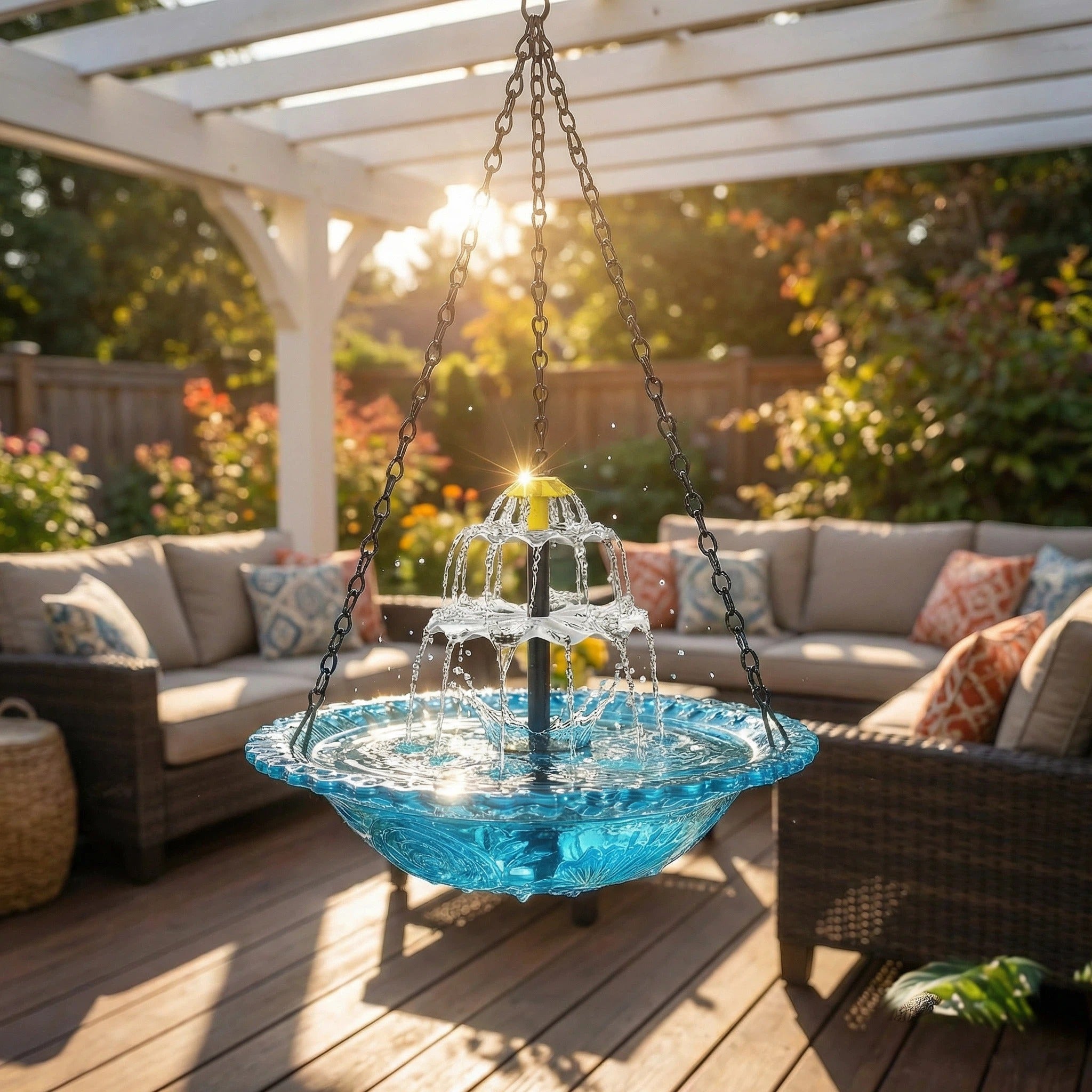 SolarCascade™ – Solcelledrevet Vandfaldbrønd