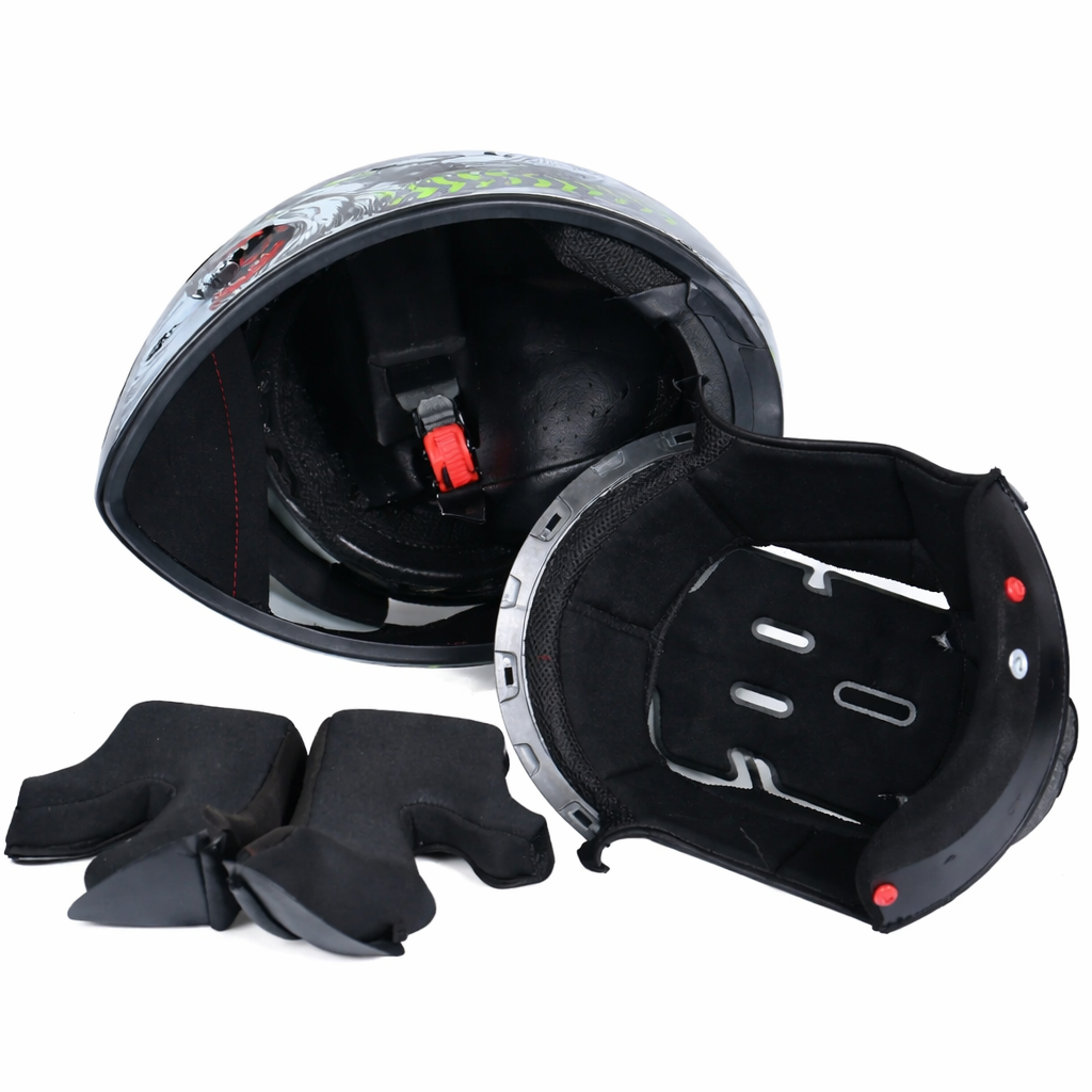 LVS-701 Vintervarme Full Face Hjelm Med Dobbelt Visir System