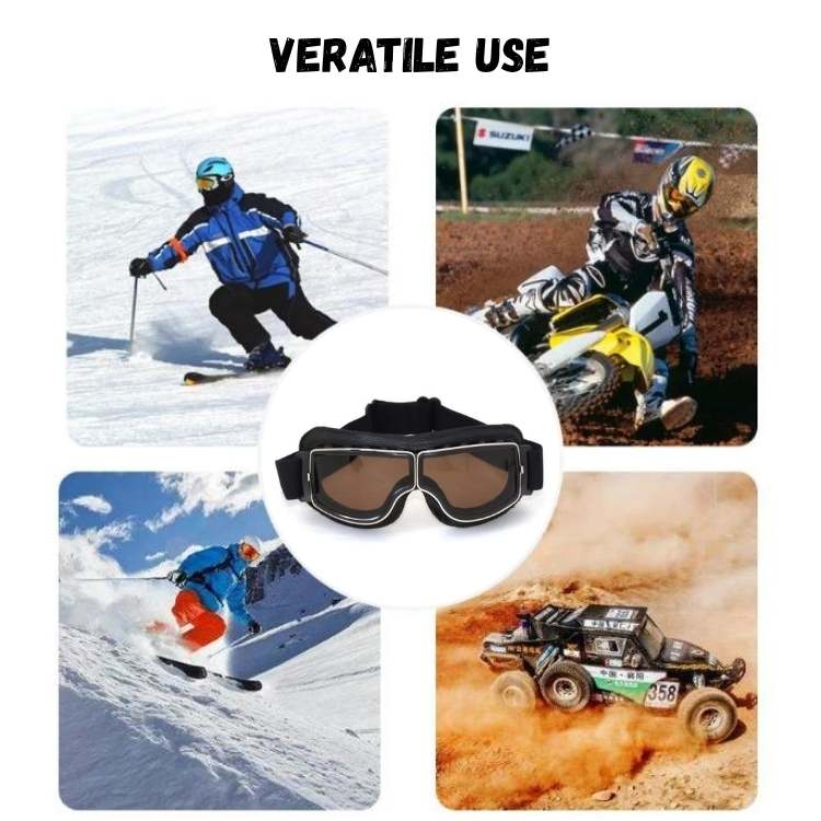 ClassicRide Vintage Læder Motorcykel Goggles