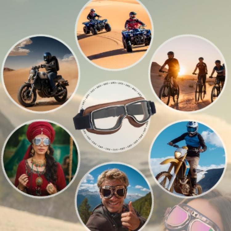 ClassicRide Vintage Læder Motorcykel Goggles