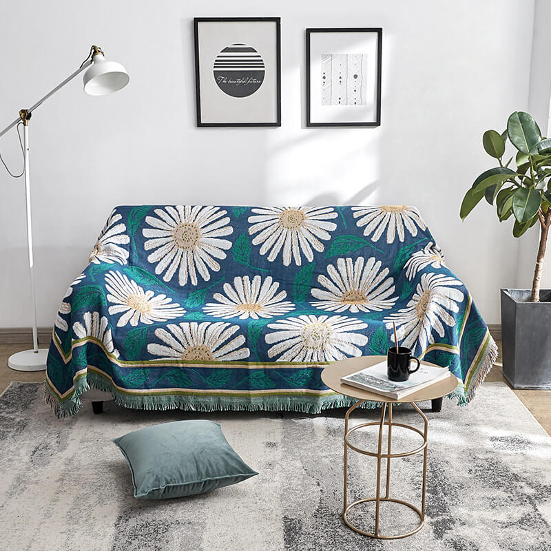 Bohemian Frynse Strikket Sofa Plaid