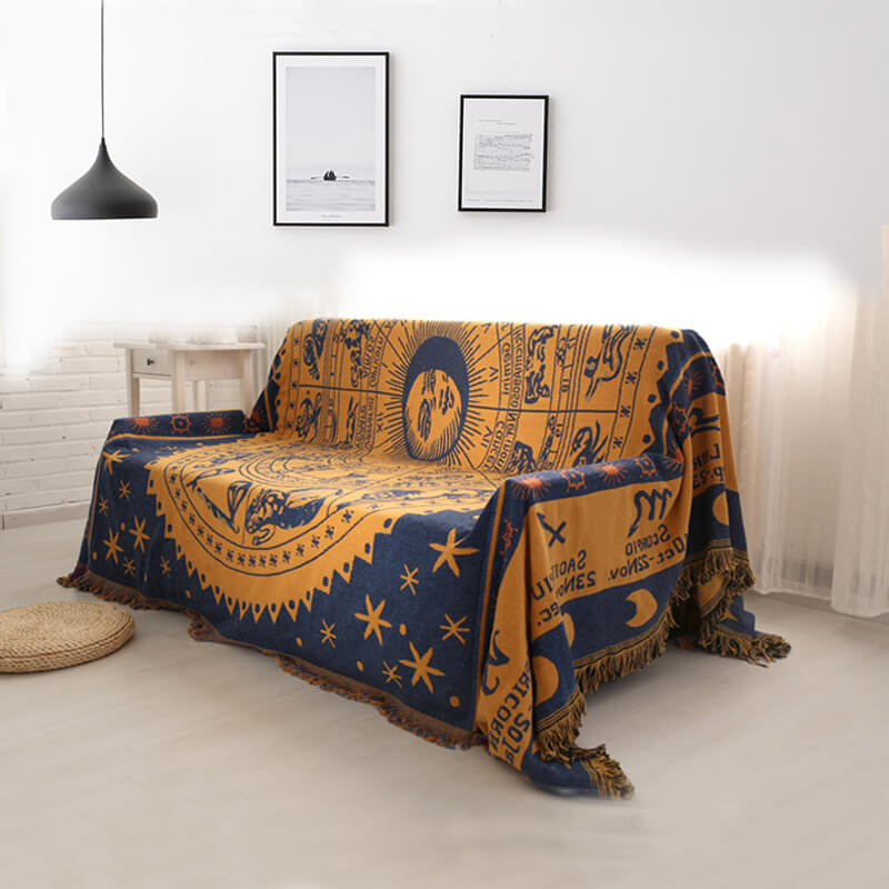 Bohemian Frynse Strikket Sofa Plaid