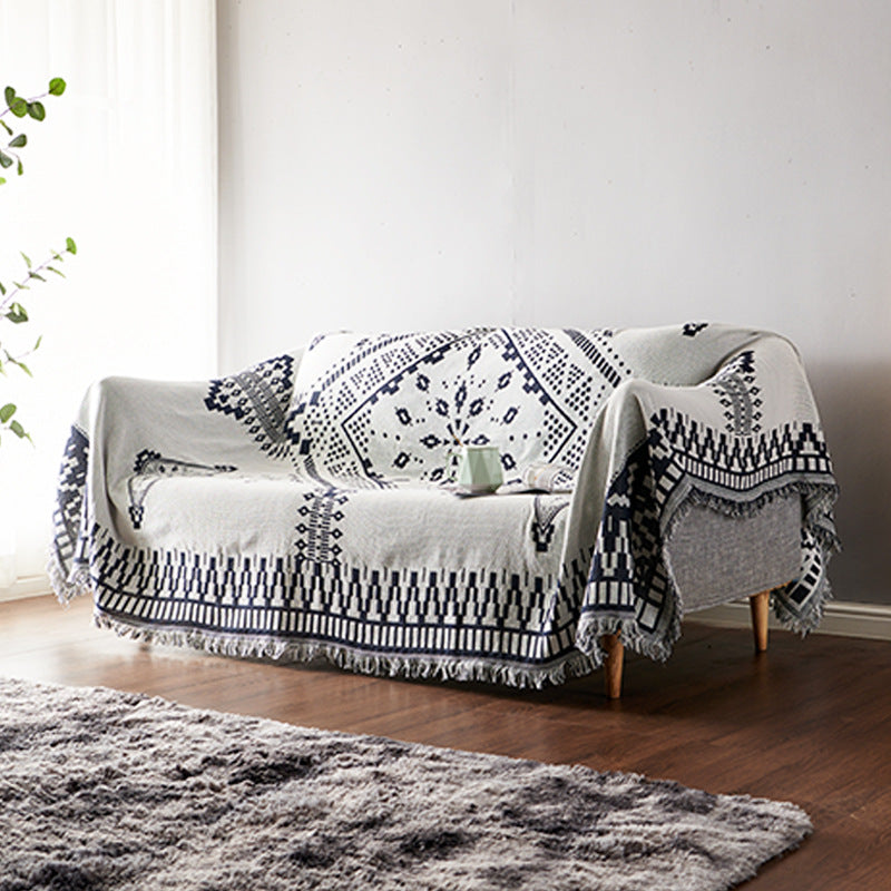 Bohemian Frynse Strikket Sofa Plaid