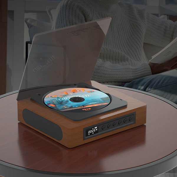 Vintage-inspireret Bluetooth CD-afspiller
