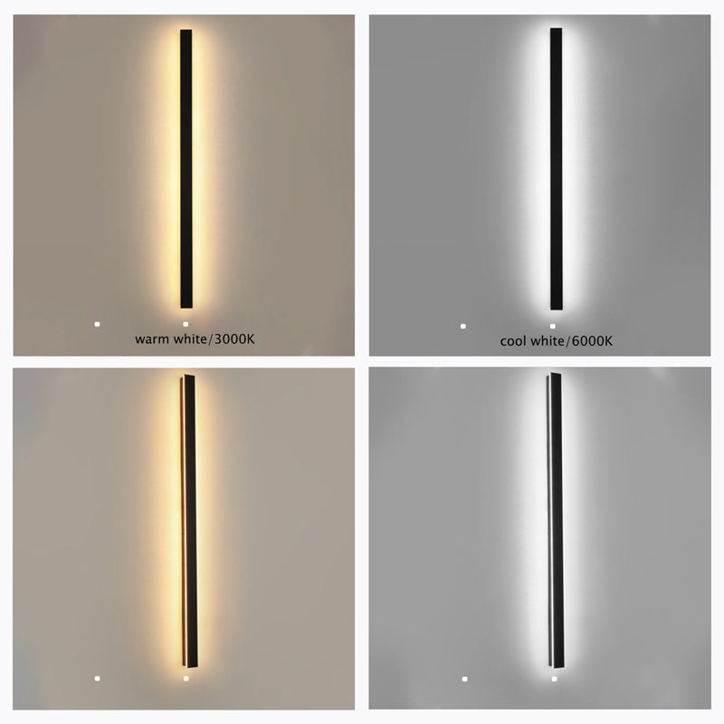 Nyx Black LED Finish Edition Linear Væglampe Udendørs