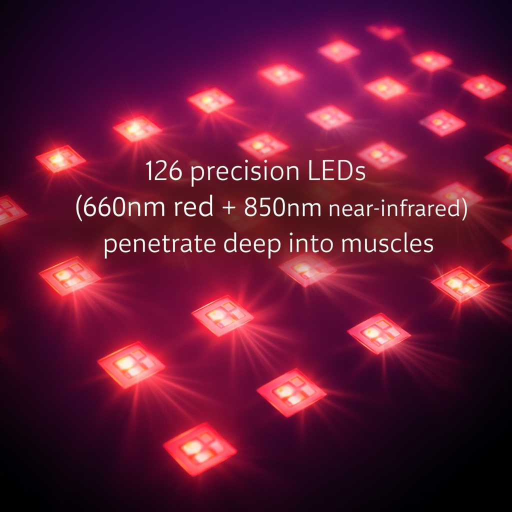 LED-bælte med rødt lys og 660nm 850nm LED'er til muskel- og ledaflastning