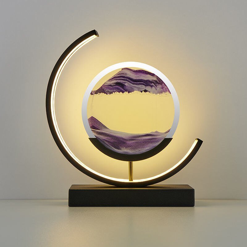 Deko LED Bordlampe | Moderne Designer Lampe | Sandbillede til Drejning | SandScape