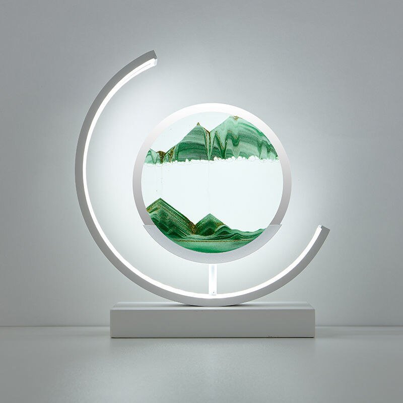 Deko LED Bordlampe | Moderne Designer Lampe | Sandbillede til Drejning | SandScape