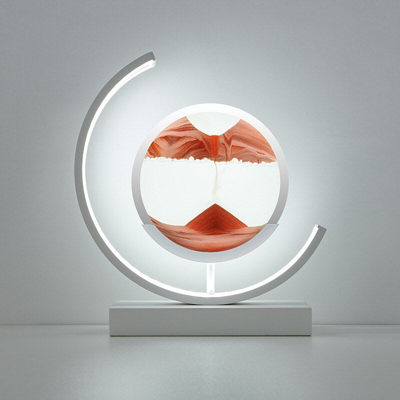 Deko LED Bordlampe | Moderne Designer Lampe | Sandbillede til Drejning | SandScape