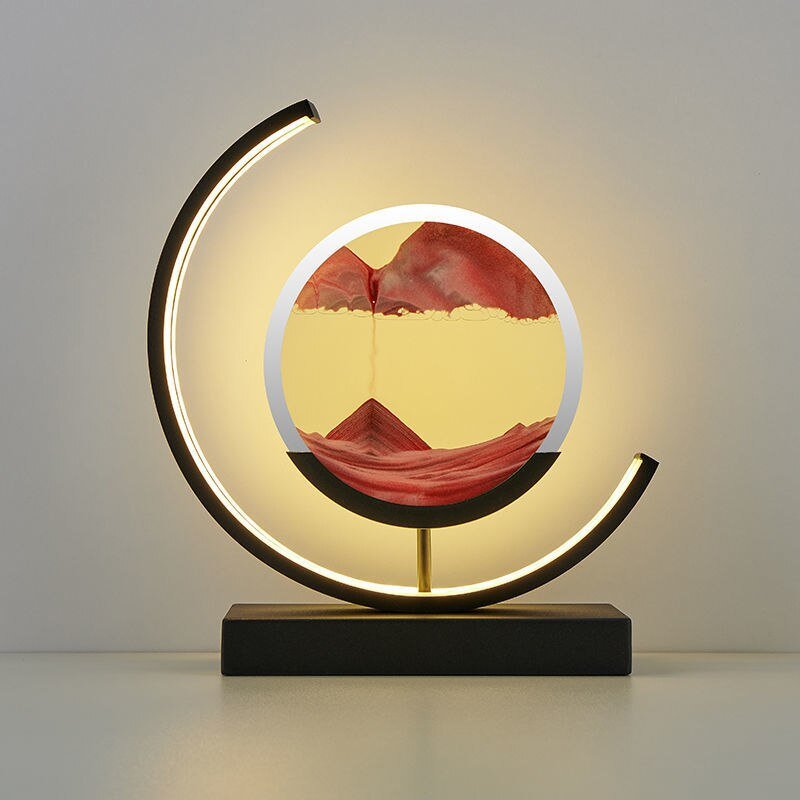 Deko LED Bordlampe | Moderne Designer Lampe | Sandbillede til Drejning | SandScape