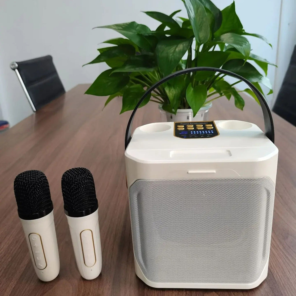 Genopladelig Bærbar Karaoke Højttaler Med Bluetooth Leverer Rig Lyd