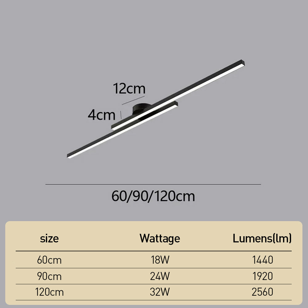 Minimalistisk Aluminium LED Loftlampe Fra LumenVale Til Stuer Design