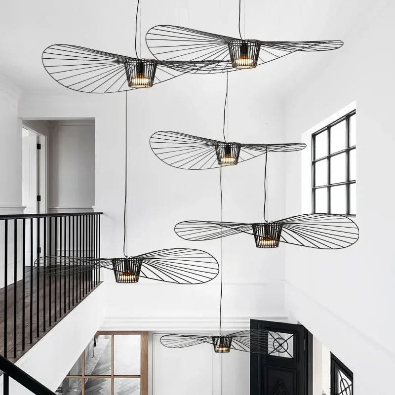 Design Pendellampe med Bølgeformet Struktur og Justerbar Kabel