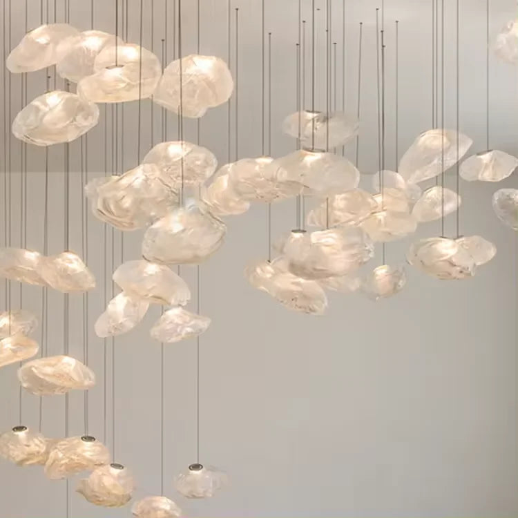 Luminara Aluminium Ramme Glas Lysekrone Til Moderne Interiører Cascade