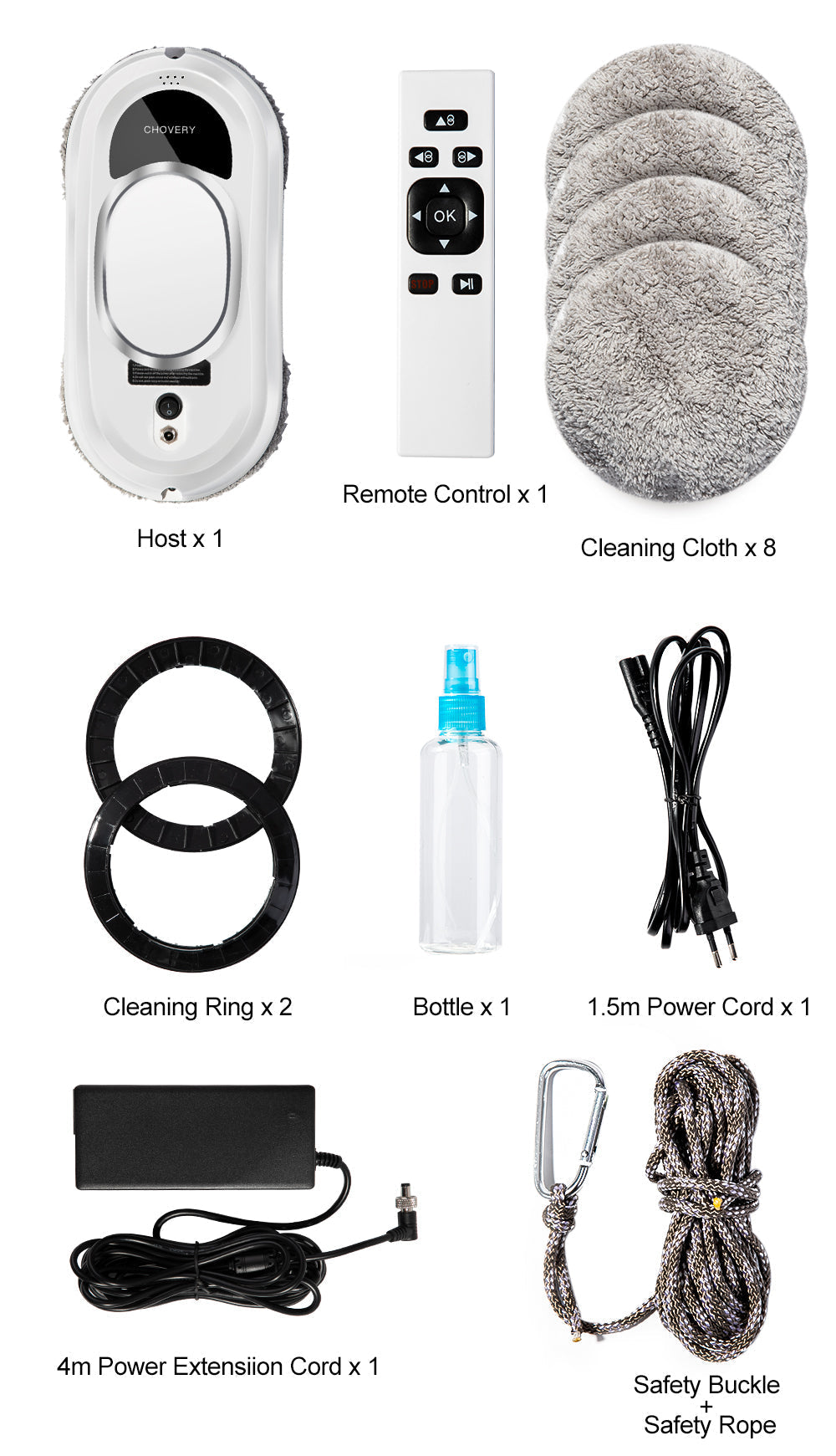 CleanBot Robot Vinduesvasker – Smart og Håndfri med Fjernbetjening for Stribe Frie Vinduer