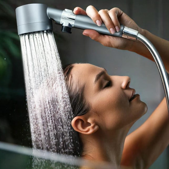 Bruserhoved med filter & 3 indstillinger | Vandbesparende bruserhoved | VandLux