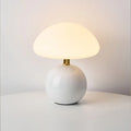 Fransk Cream Svampe Bordlampe med Justerbare LED-farver