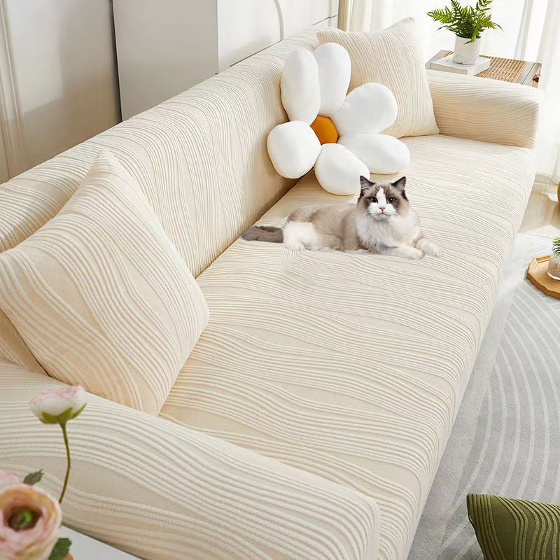 Premium Jacquard Tykkere Sofaovertræk - Anti-Ridser & Stræk