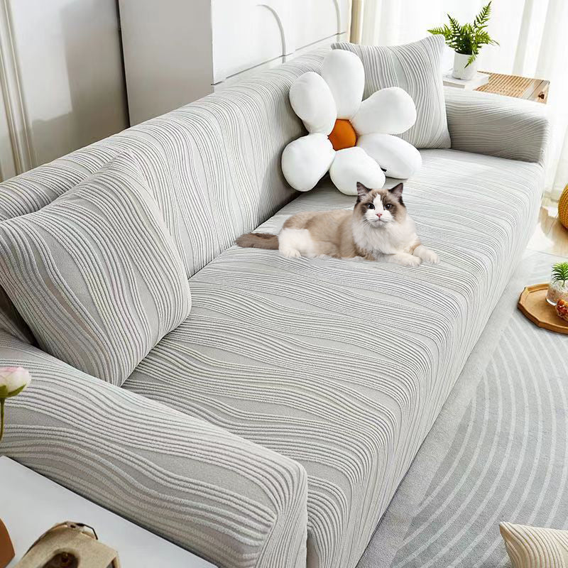 Premium Jacquard Tykkere Sofaovertræk - Anti-Ridser & Stræk