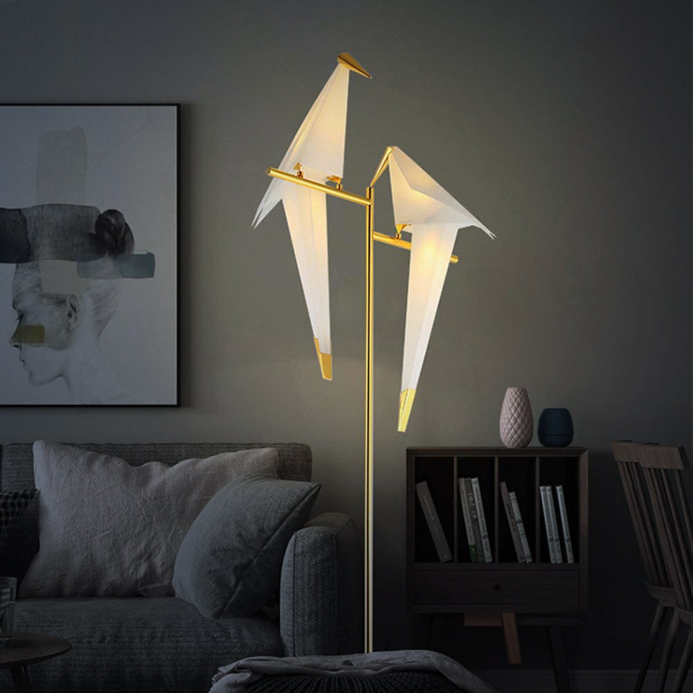 Elegant Origami Fuglelampe - Magnetbeslag
