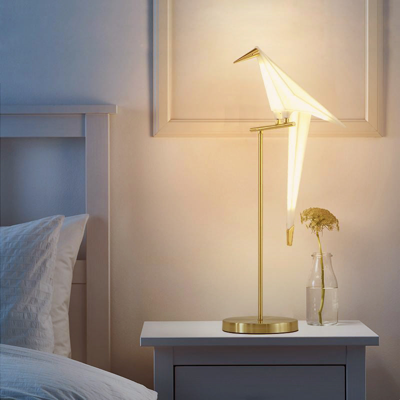 Elegant Origami Fuglelampe - Magnetbeslag