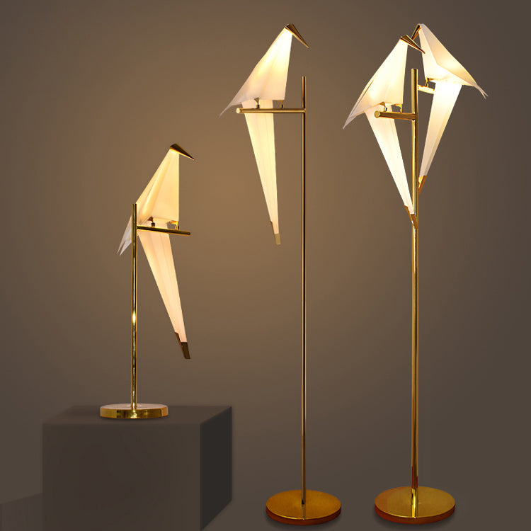 Elegant Origami Fuglelampe - Magnetbeslag