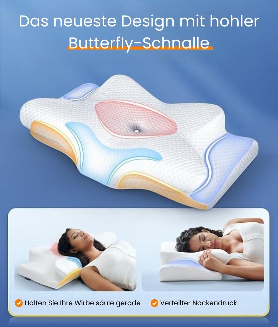 Nakkepude | Ortopædisk pude til side-, mave- og rygsovende | ErgoDream