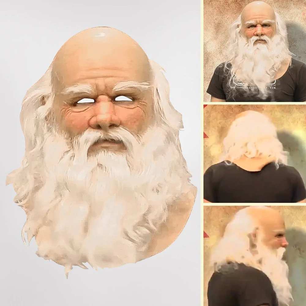 Realistisk Julemand Maske | Latex med Komfort