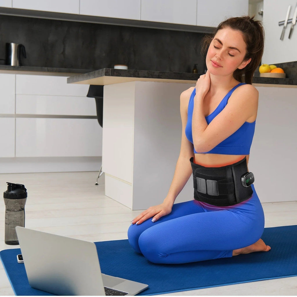LumaFlex 630nm Rødt Lys Bælte med Varme og Vibrationsmassage