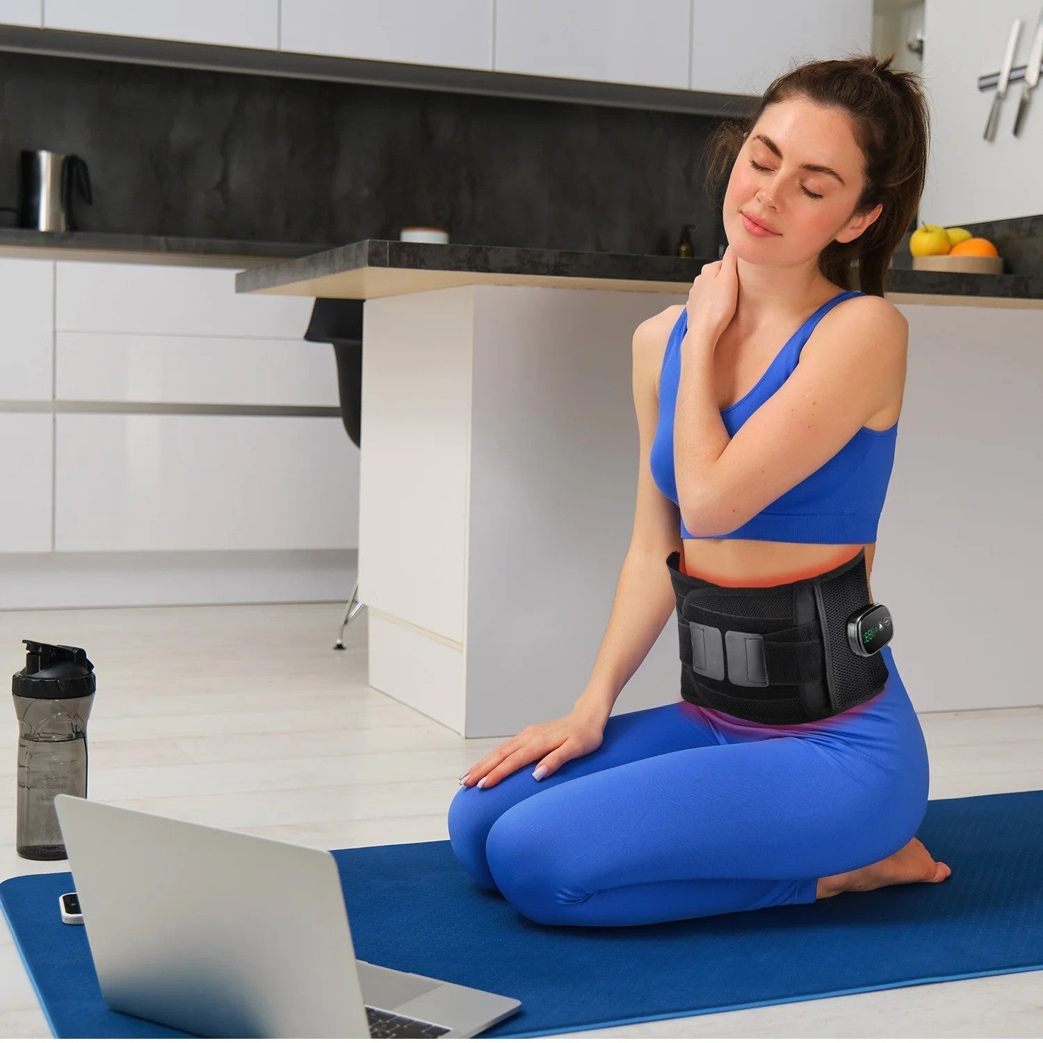 LumaFlex 630nm Rødt Lys Bælte med Varme og Vibrationsmassage