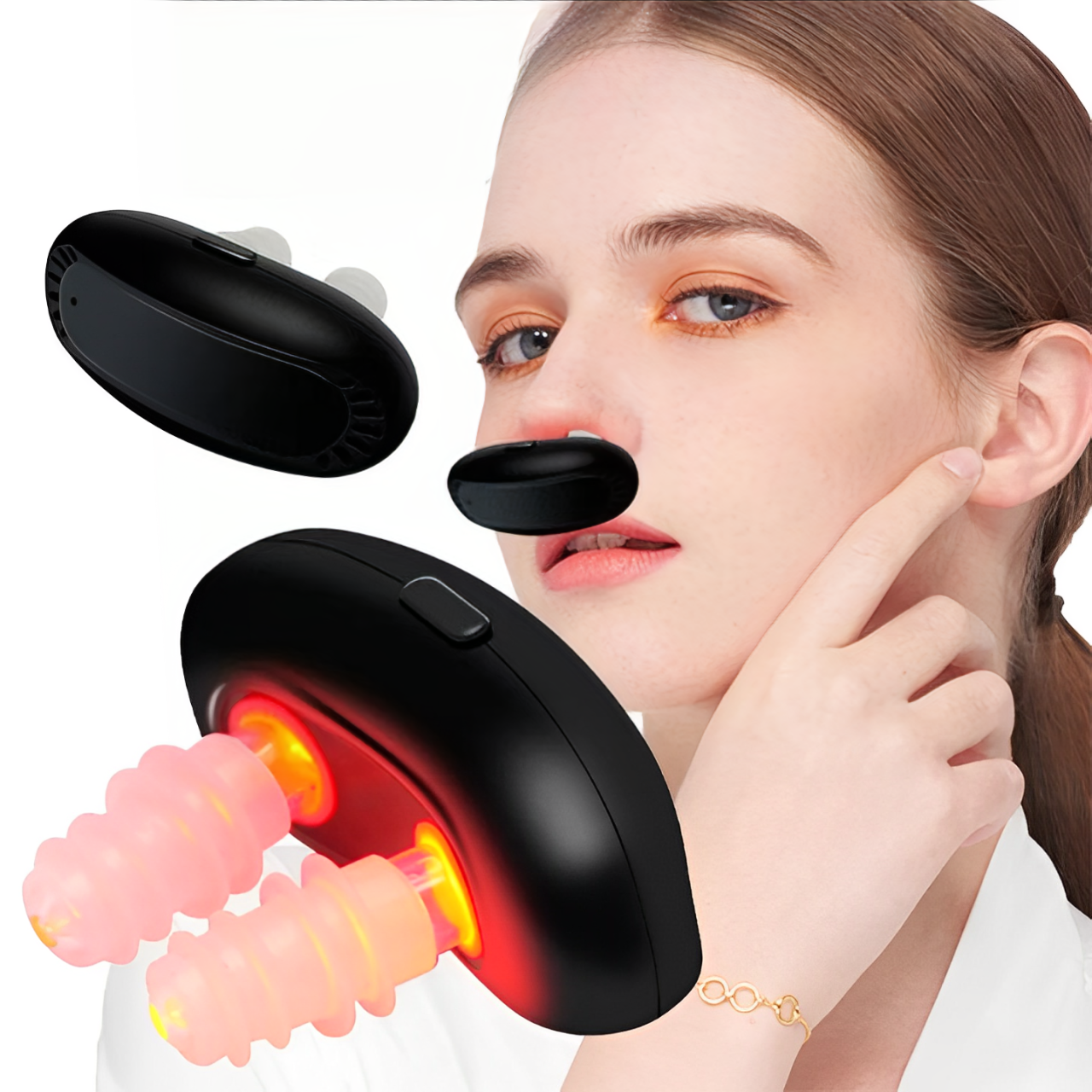 NoseGlow Lys Rød Terapi 660 Nm Næse Komfort Enhed