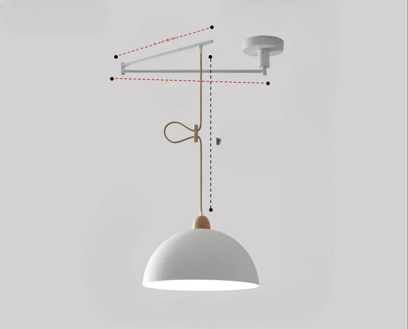 Moderne Loftlampe med Justerbare Lysarme til Fleksibel Belysning