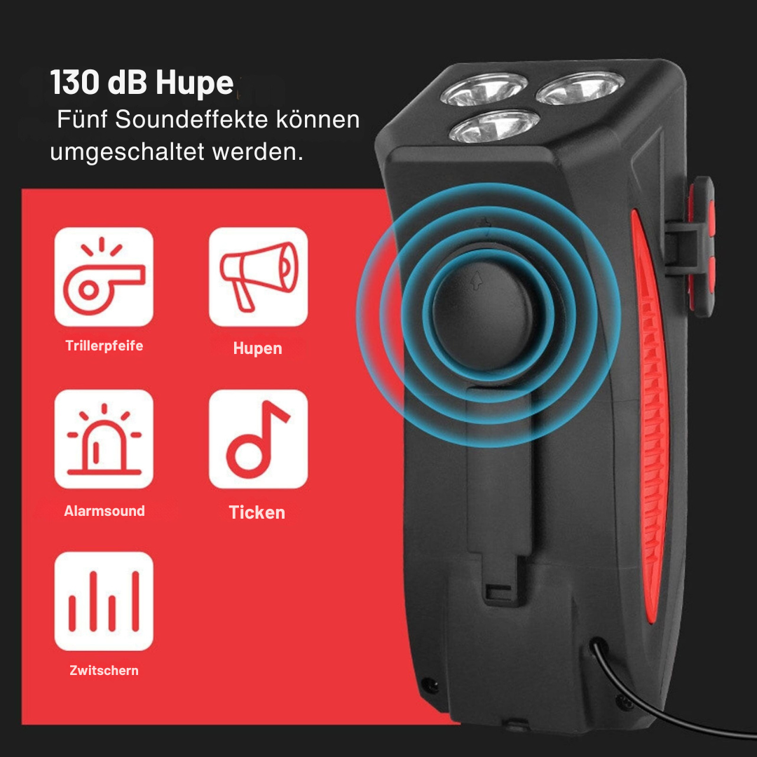 Cykellygte med telefonholder & powerbank | Cykelbelysning foran | PowerRide