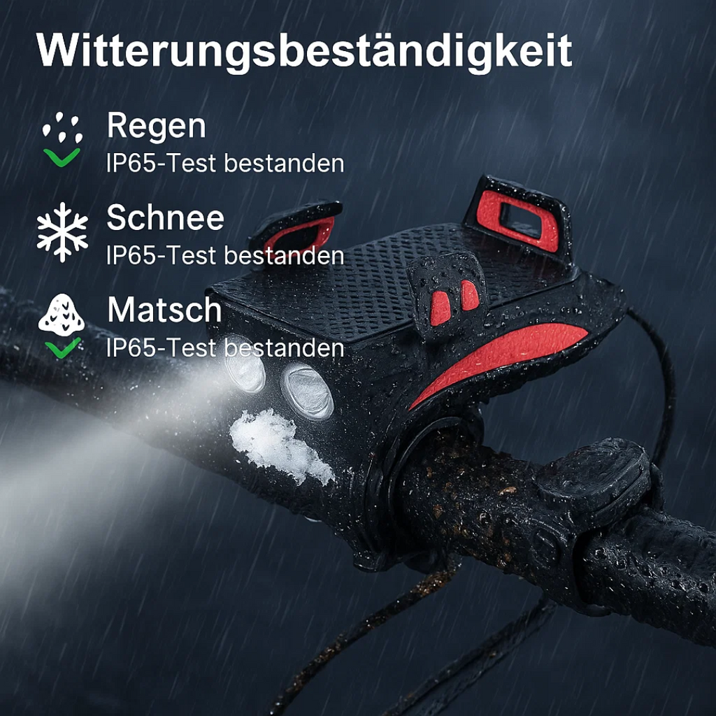 Cykellygte med telefonholder & powerbank | Cykelbelysning foran | PowerRide