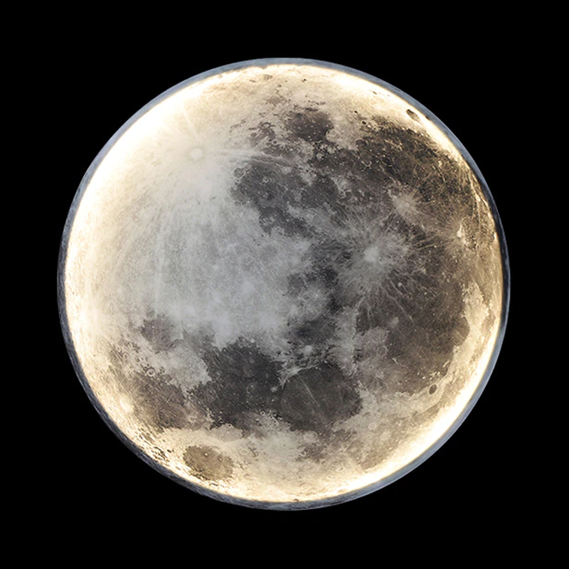 NovaLume Moon Glow LED Lampe med Dæmper til Blød Hyggelig Atmosfære i Soveværelset