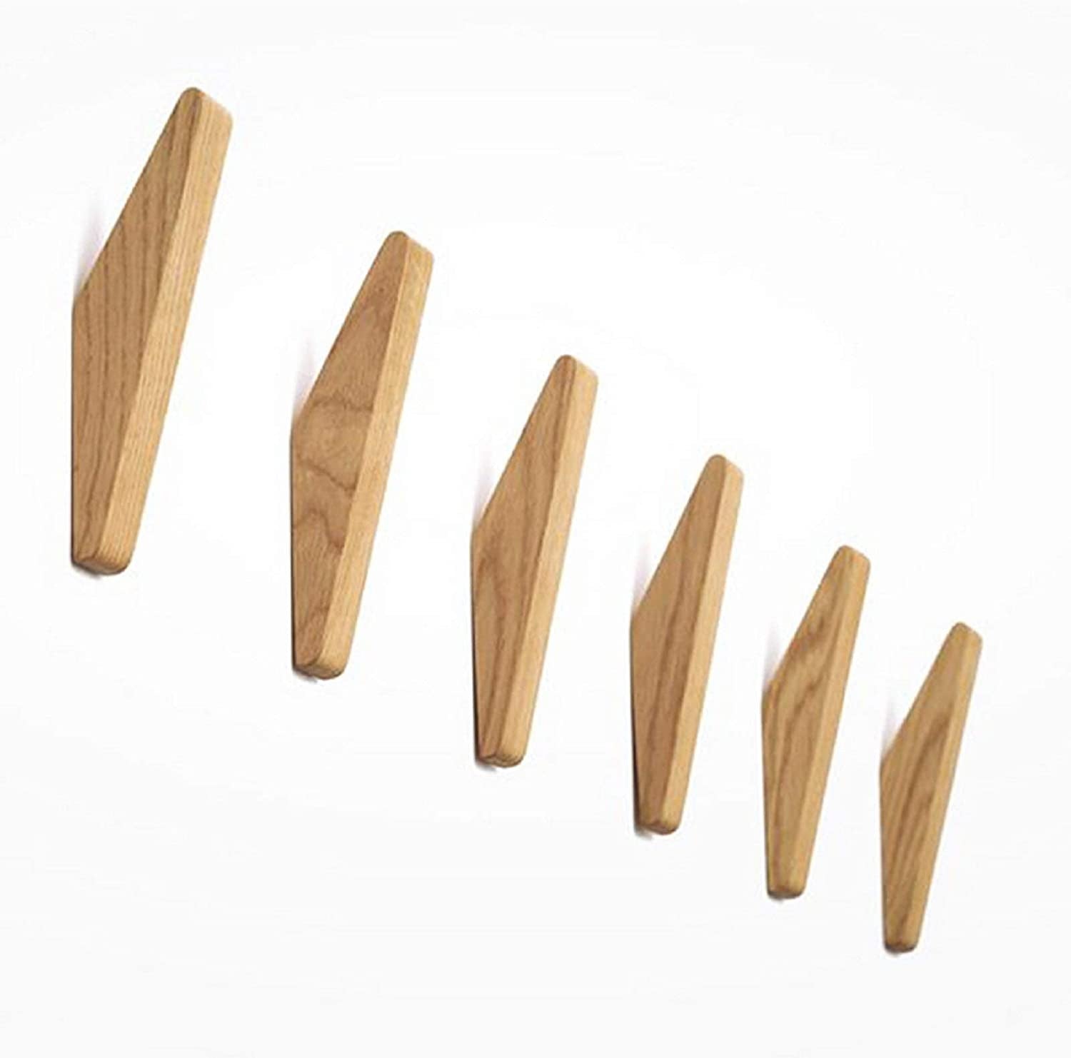 Nordhaak Treveggkroge Sæt – 6 Minimalistiske Tøjkroge Fremstillet af Massivt Træ