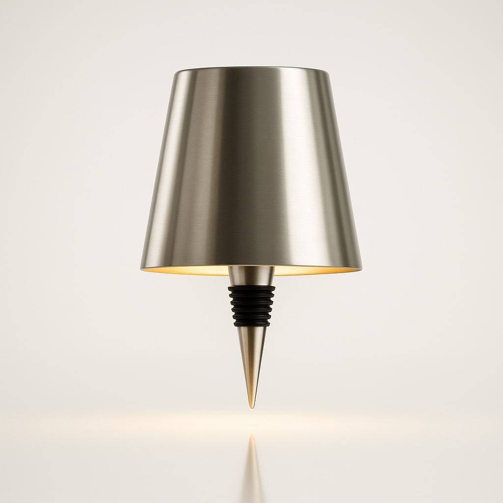 Flaske lys | Flaske som bordlampe | Genopladelig bordlampe | Flaskekapsel | LumiFlaske