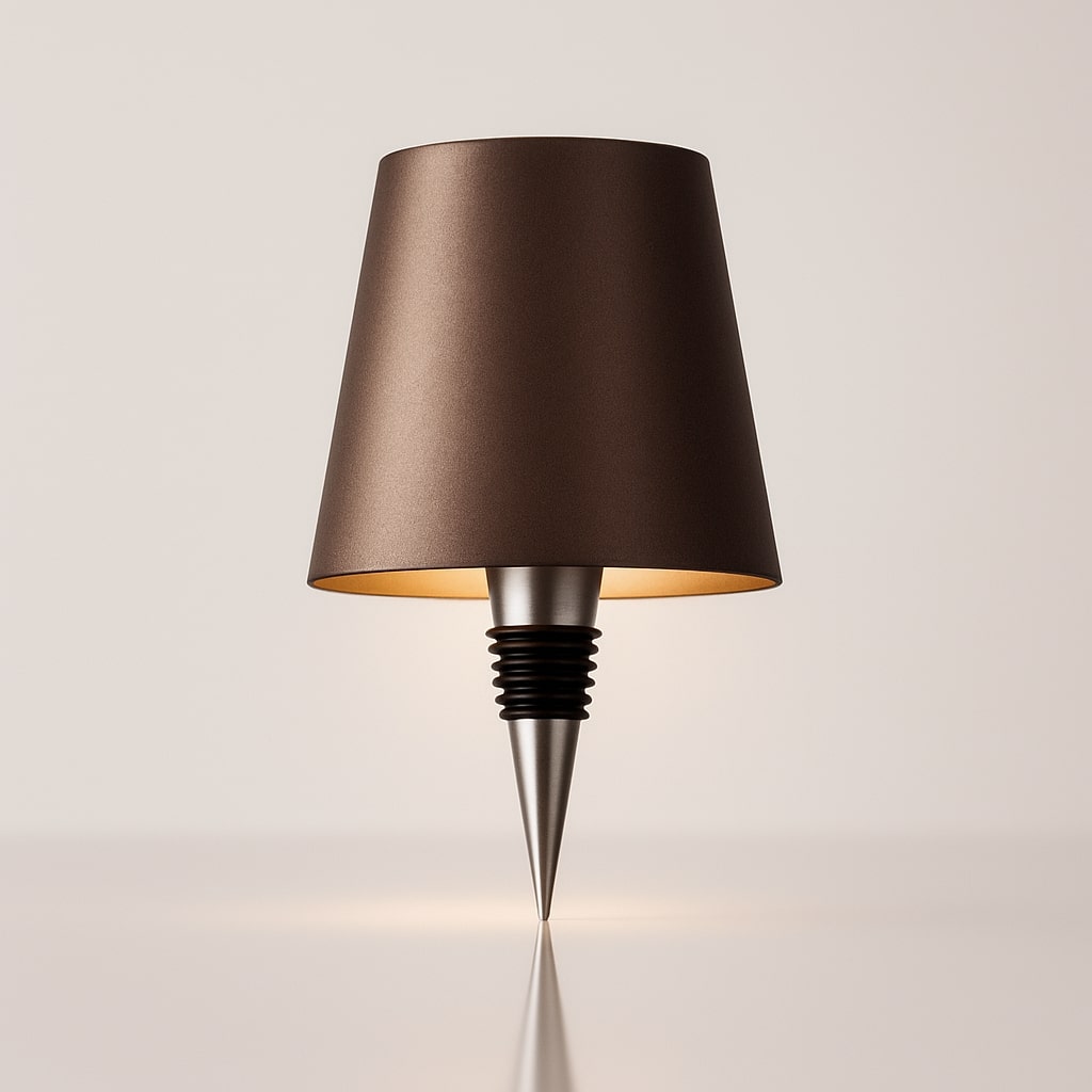 Flaske lys | Flaske som bordlampe | Genopladelig bordlampe | Flaskekapsel | LumiFlaske