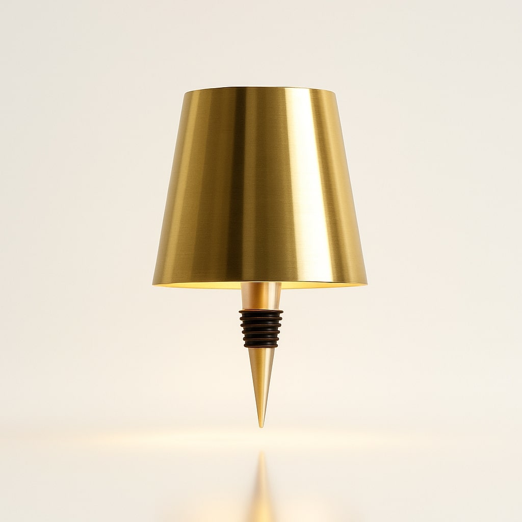 Flaske lys | Flaske som bordlampe | Genopladelig bordlampe | Flaskekapsel | LumiFlaske