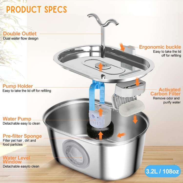 FreshFlow Stille Hydration Kattefontæne