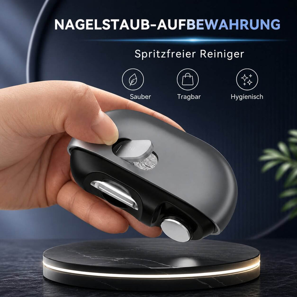 Elektrisk negleklipper med LED lys | Genopladelig negletrimmer til finger- og tånegle | Lysklipper