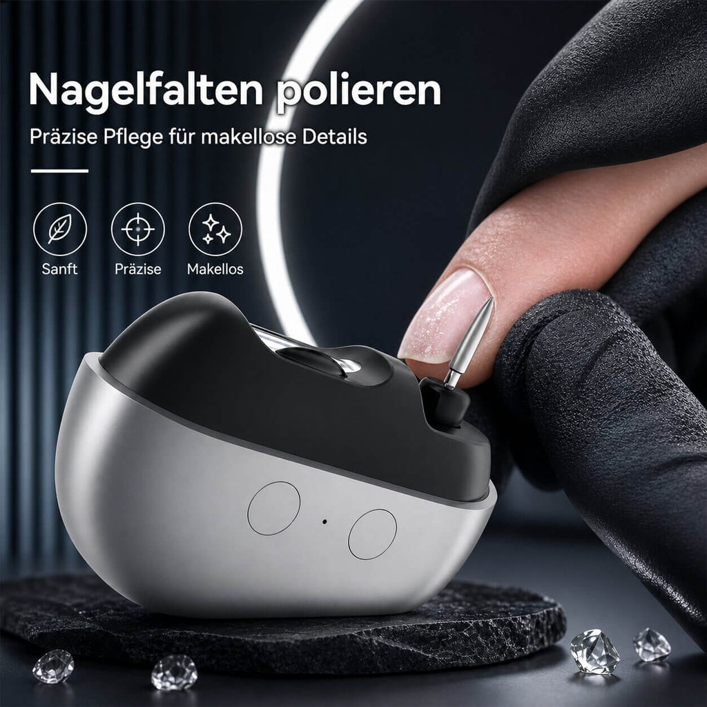 Elektrisk negleklipper med LED lys | Genopladelig negletrimmer til finger- og tånegle | Lysklipper