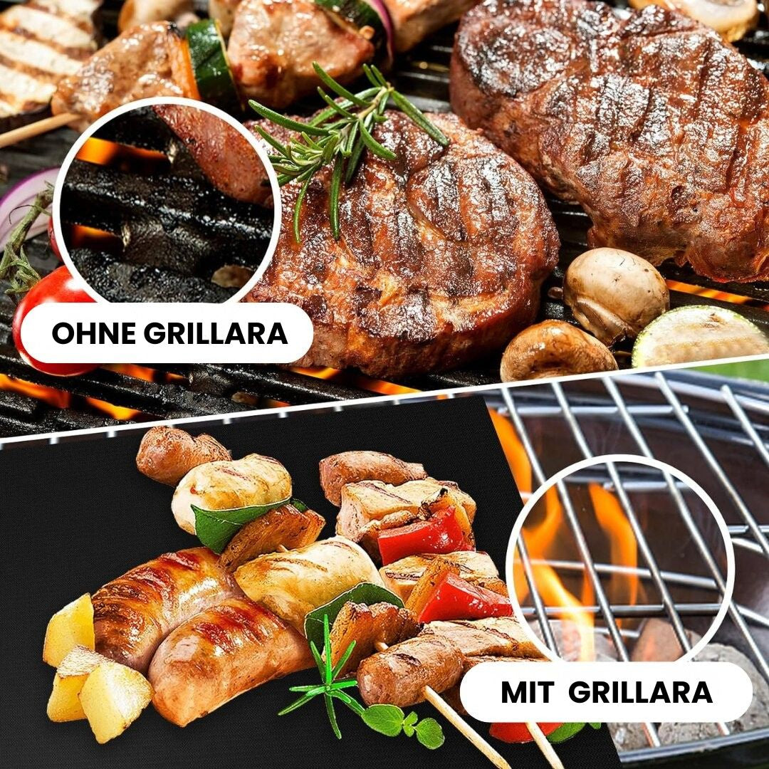 Grillmatte til grill | Genanvendelige Non-stick BBQ grillmatte (5 stk.) | Grillara