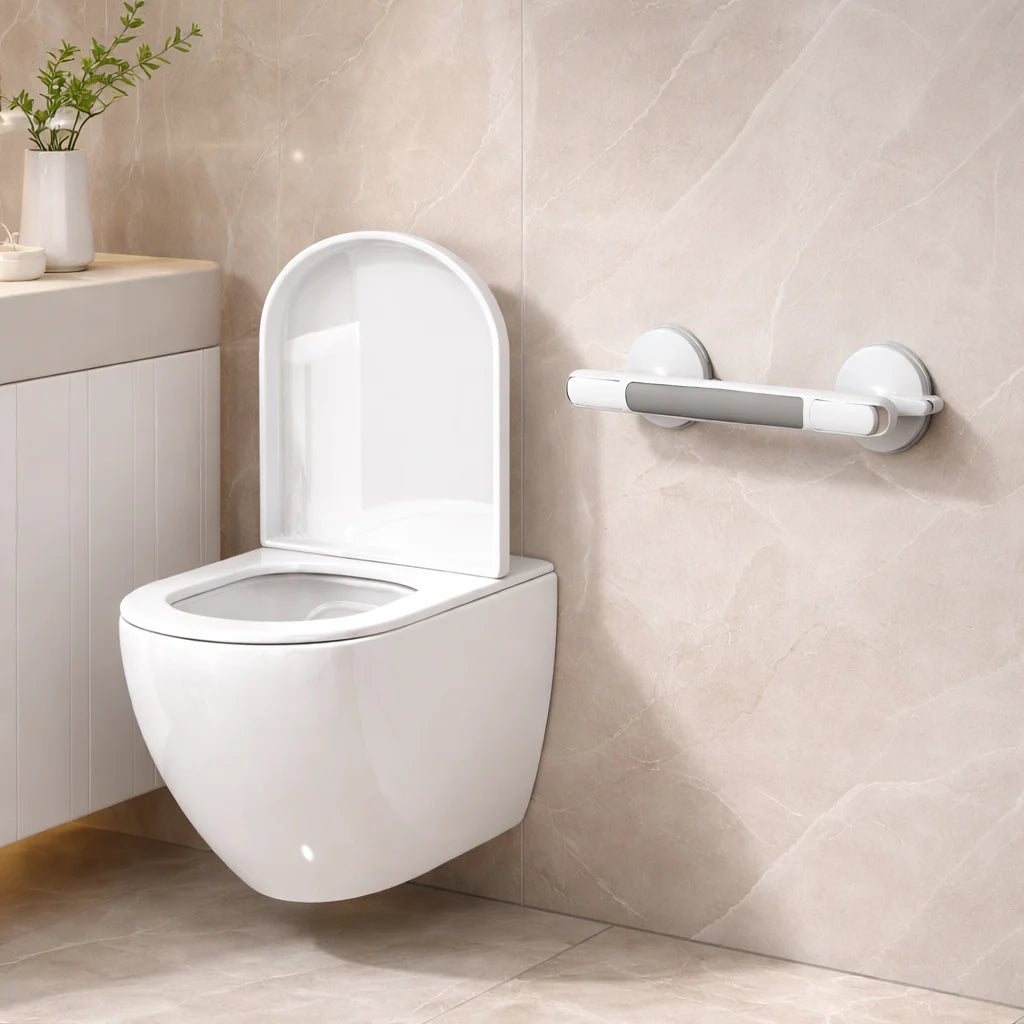 Håndtag til bruser, badekar eller toilet | Sugekop håndtag til seniorer uden boring | SeniGrip