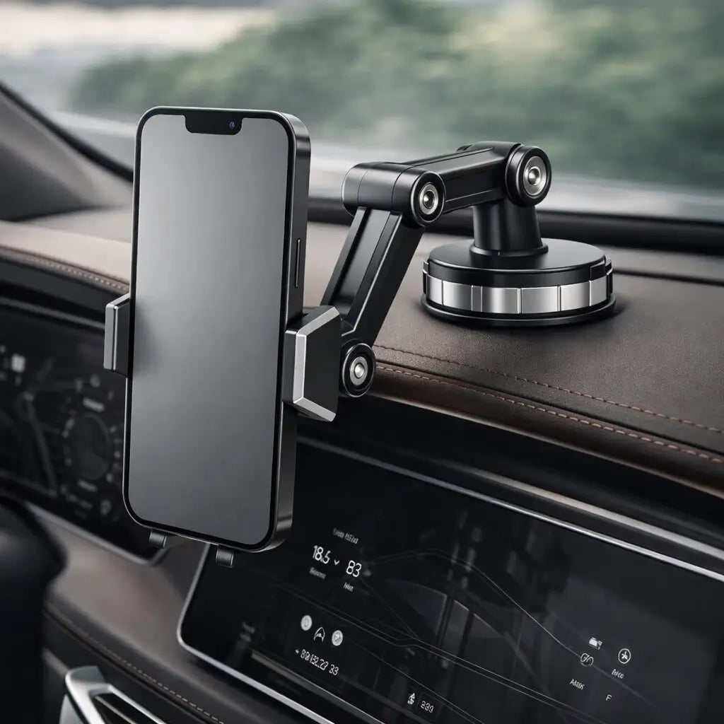 Mobilholder til bil | Mobilholder med sugekop & 360° rotation | LuxGrip