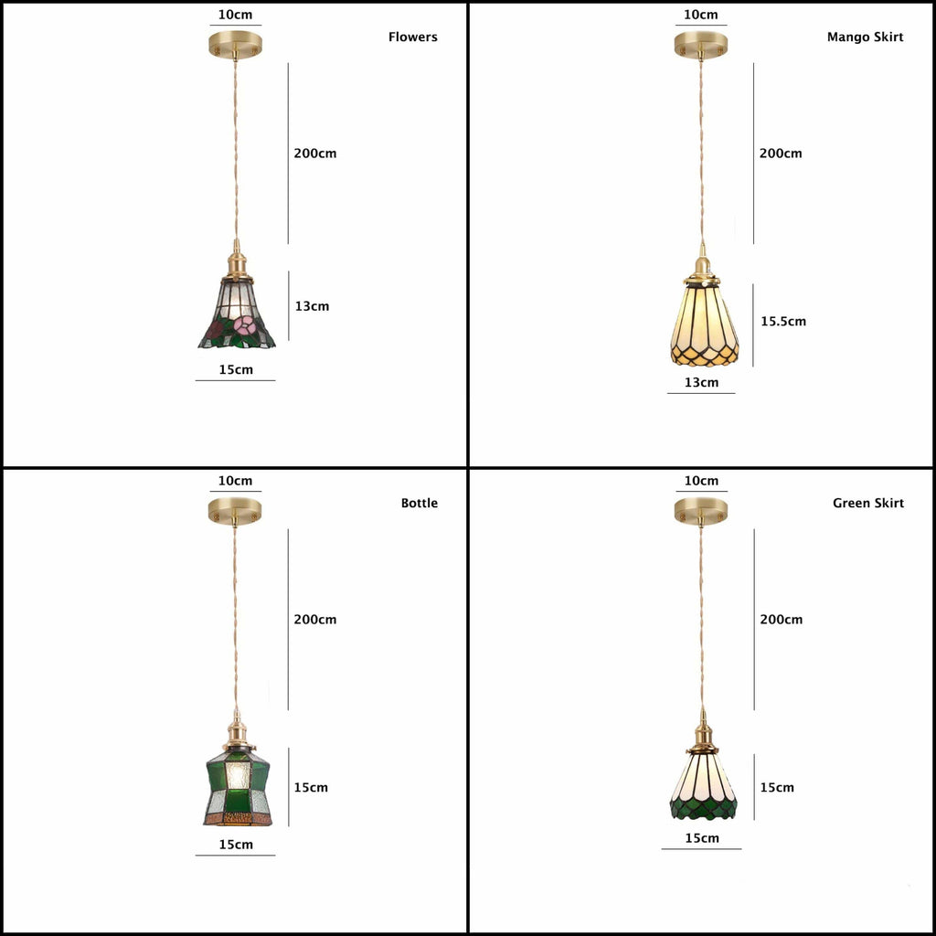 Mirella Vintage Glaspendelampe Med LED Pære