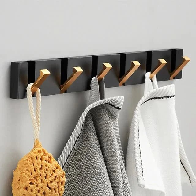 Foldbar Metal Vægkrog med Flere Kroge – Pladsbesparende og Moderne